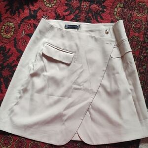Casual Ivory Cream NY&Co Wrap Skirt Size 10